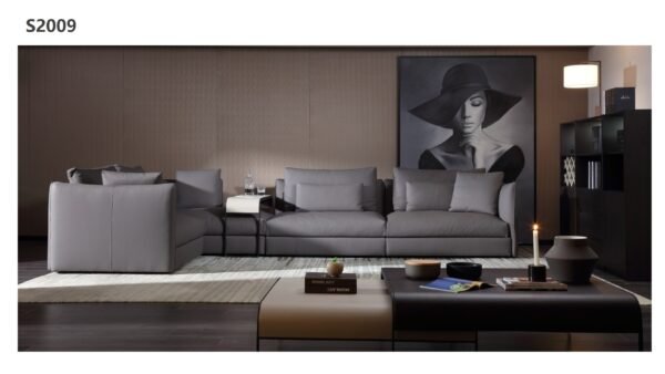 Eastwood Furnishings Modern Minimalist Full Leather Sofa - S2009