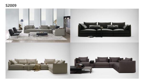 Eastwood Furnishings Modern Minimalist Full Leather Sofa - S2009
